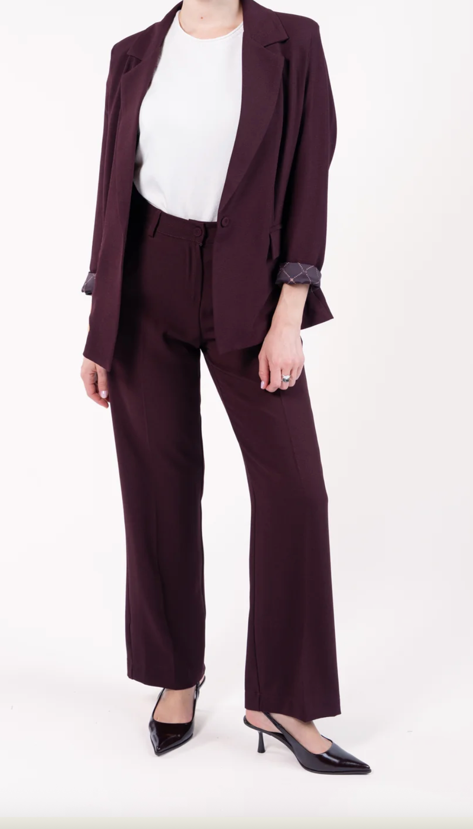 Pantalon Tailleur Eugène - Aubergine - Pako Litto