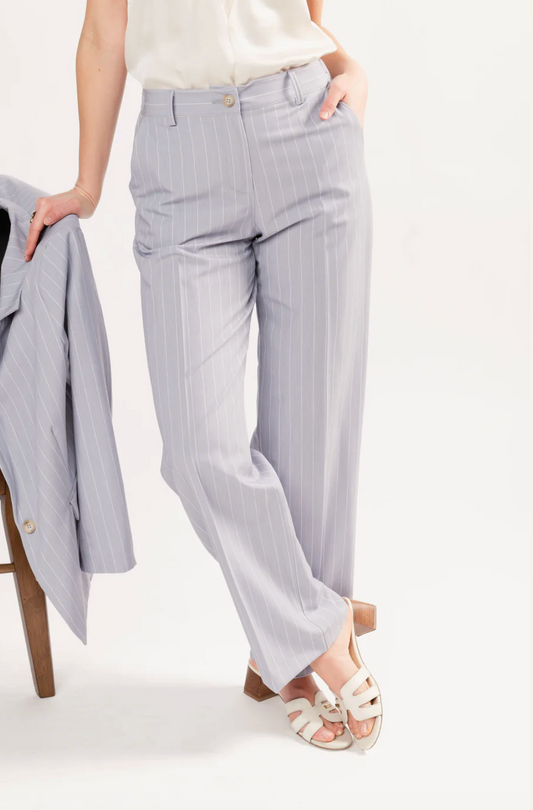 Pantalon à Rayures Éden - Gris - Pako Litto