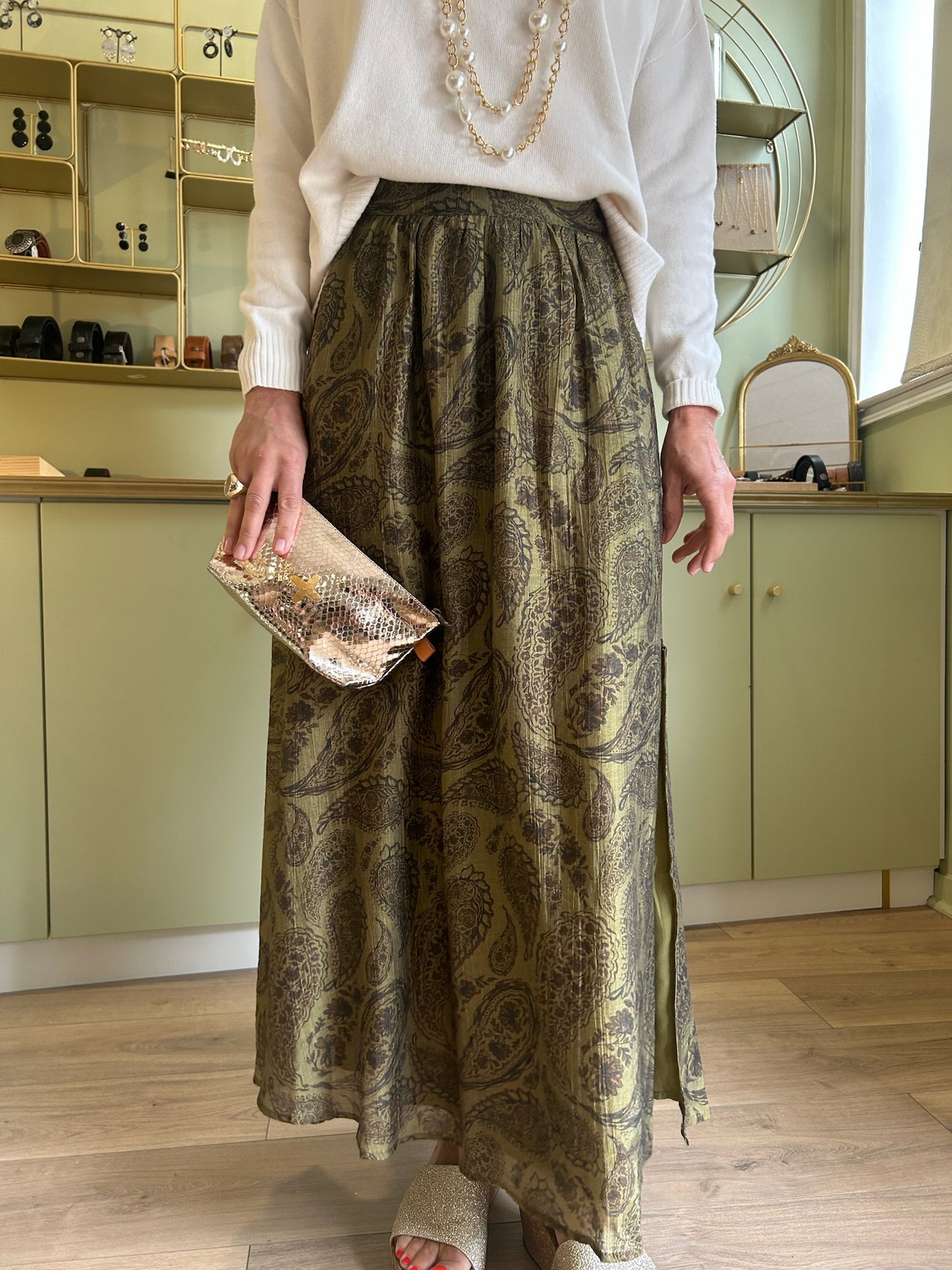 Jupe Julisa - Cachemire Kaki - La Petite Étoile