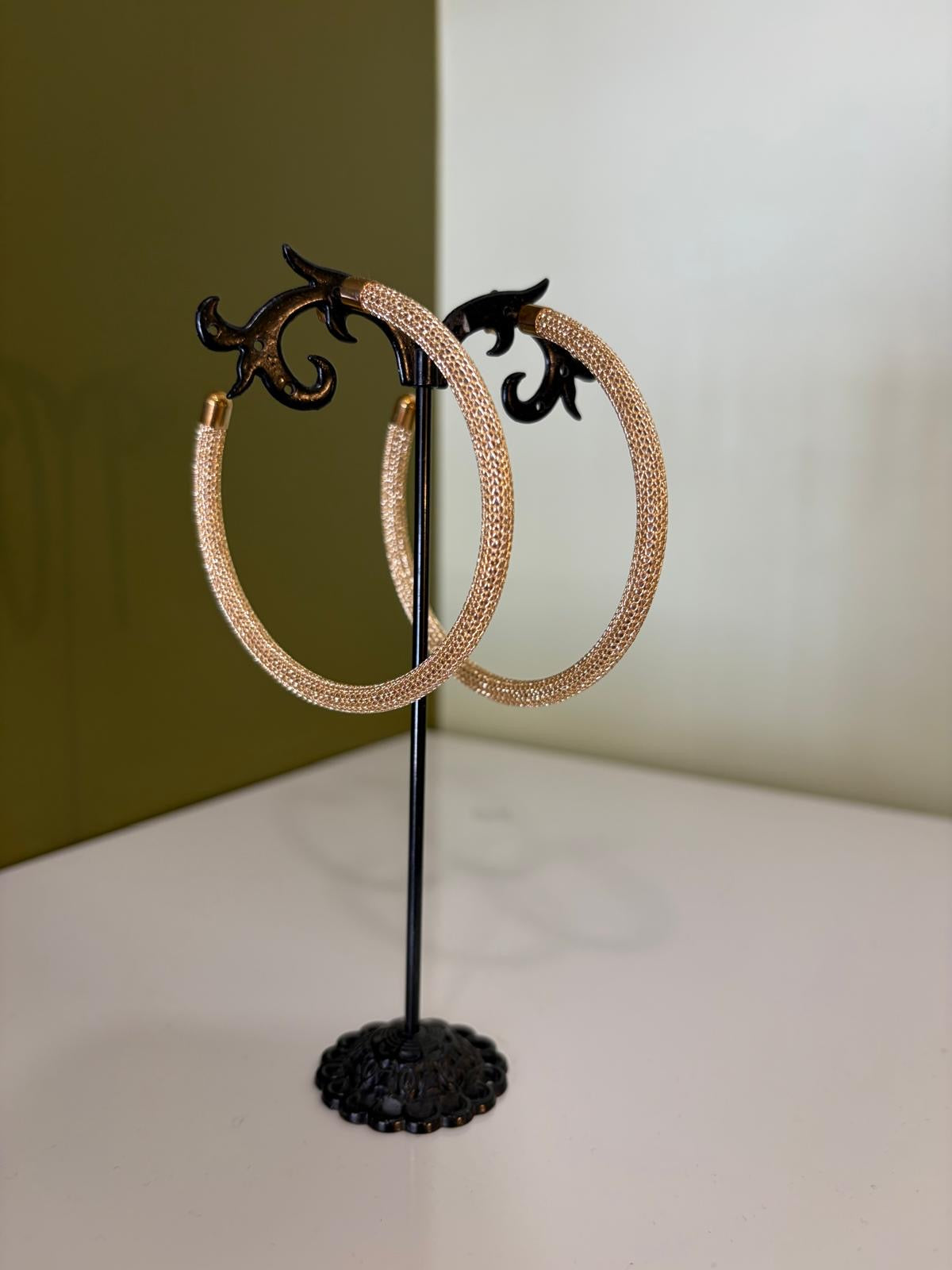 Créoles Maxi Arthur - Dorée - Maison Lurex