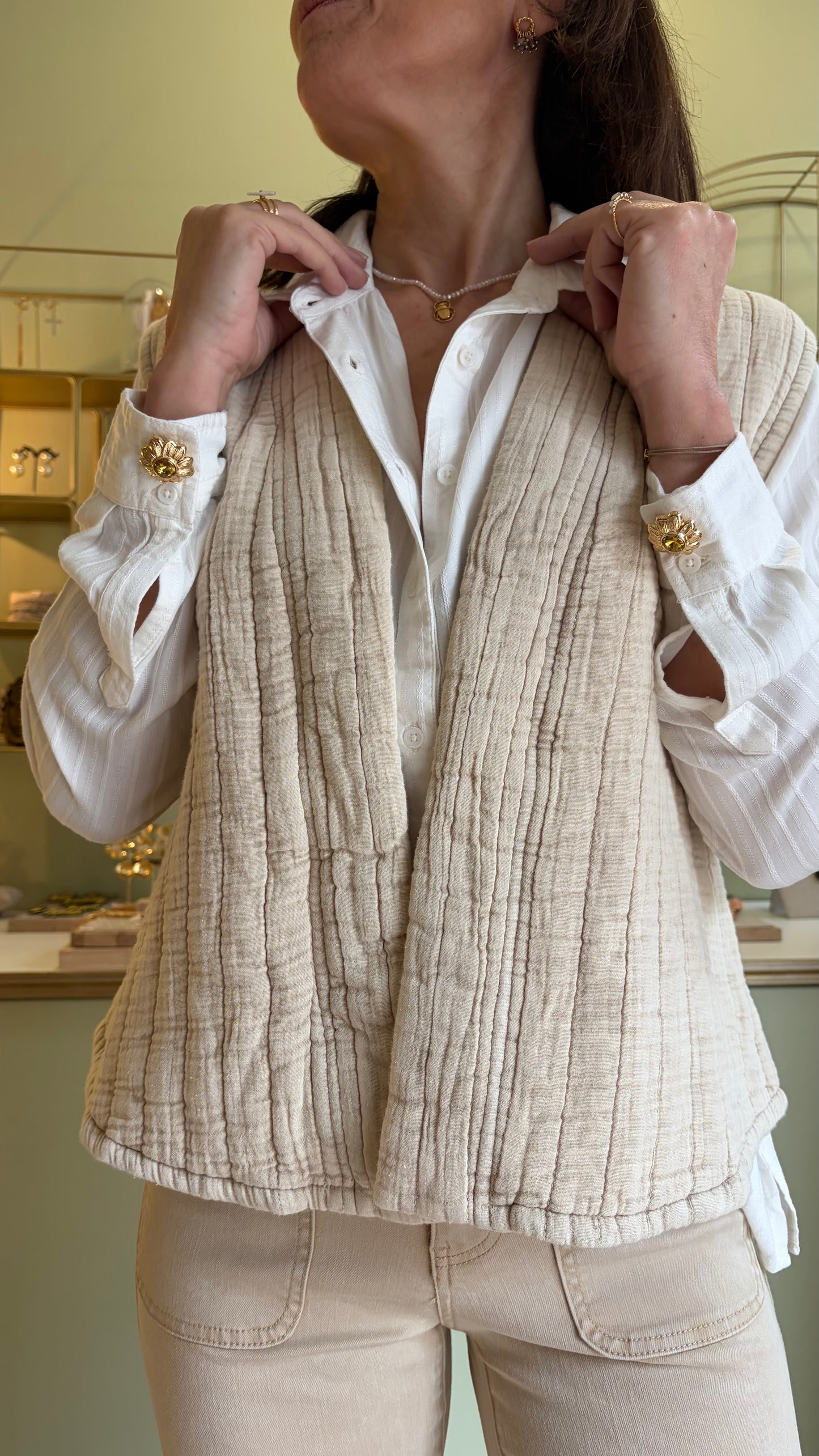Sans manches Vivie - Beige - La Petite Étoile
