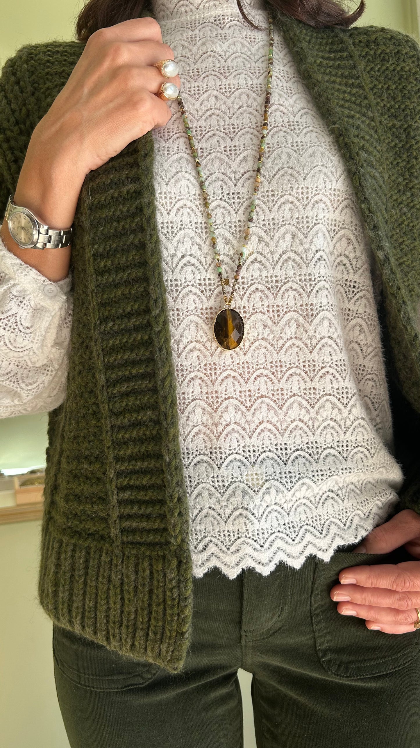 Gilet Bernadette - Vert Pin - Pako Litto