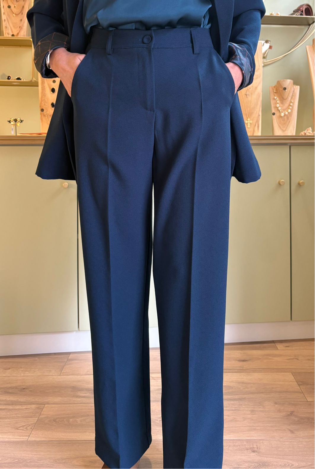 Pantalon Large Nathan - Pétrole - Pako Litto
