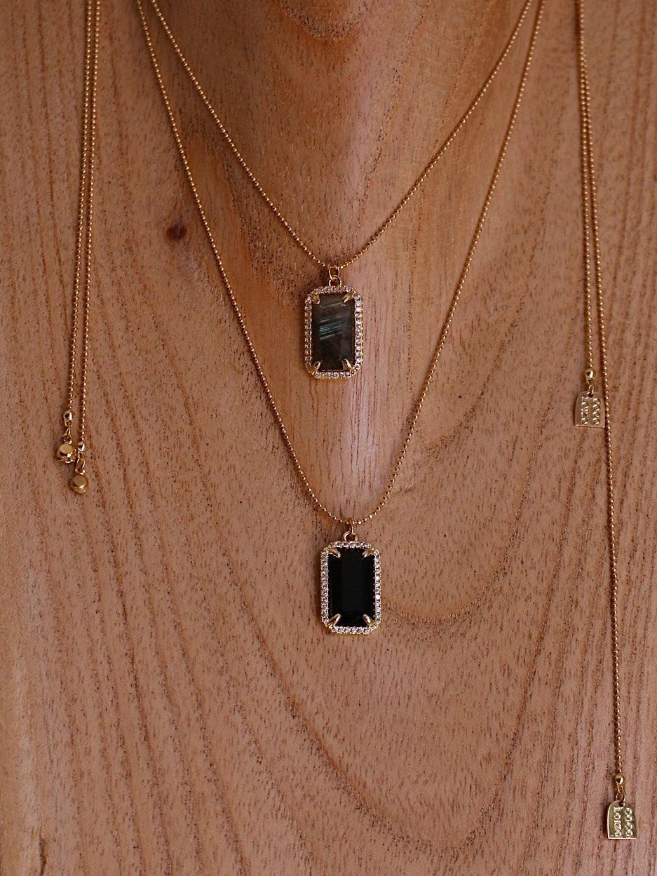 Sautoir Réglable Pierre Semi-Précieuses - Coco Loizo