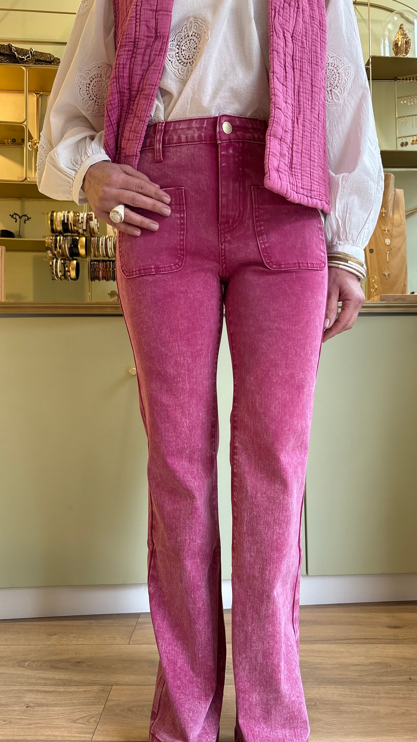 Pantalon Sonny - Framboise - La Petite Étoile