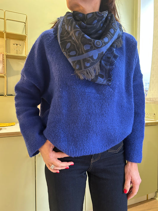 Pull en Laine Jade - Bleu Roi - Zilch
