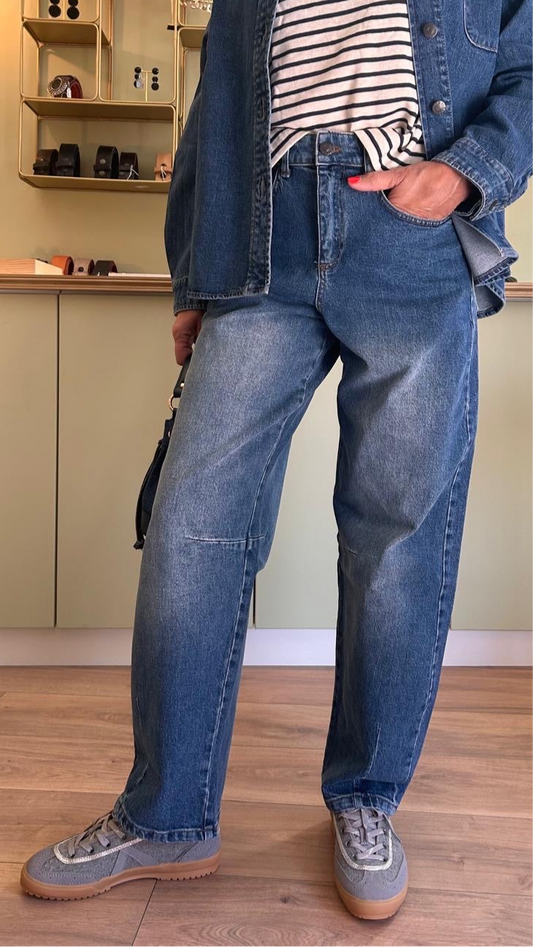 Jean Ballon Holly - Mid Blue - Cloud