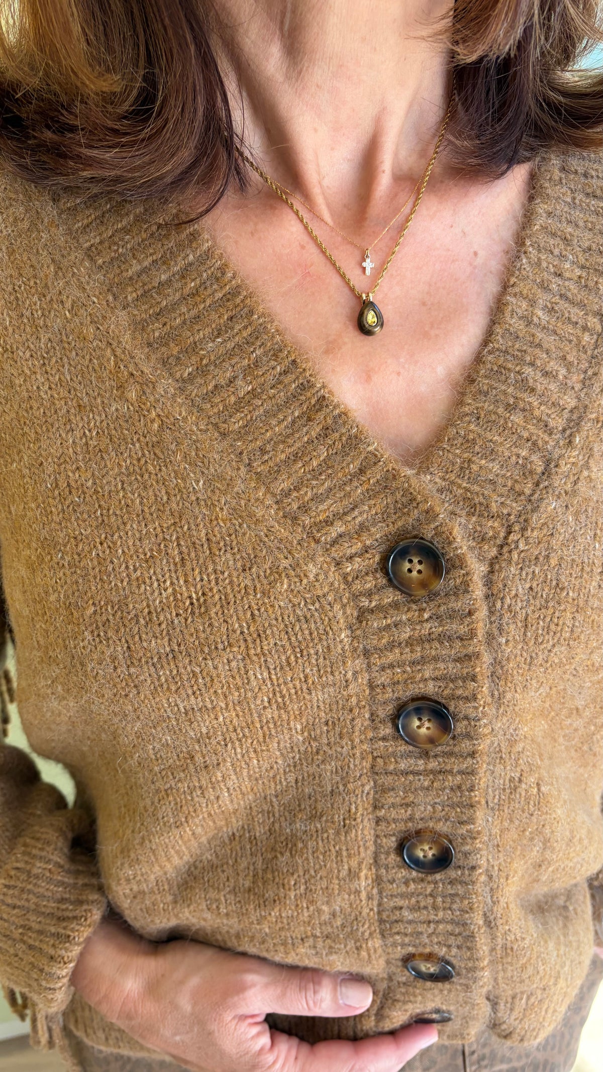 Gilet à franges Mery - Marron - La Petite Étoile