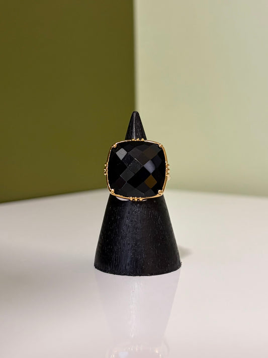 Bague Carrée Facetée - Au Fil De LO
