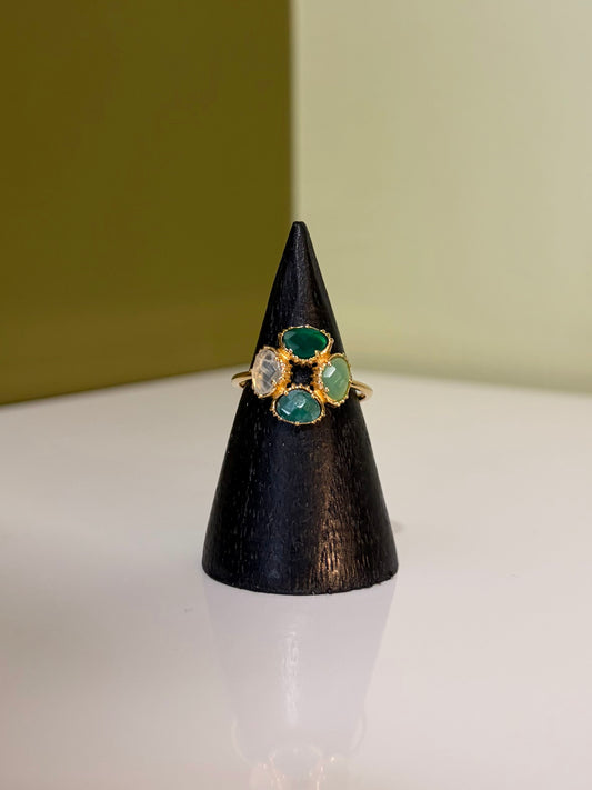 Bague Ronde 4 Pierres - Au Fil de LO