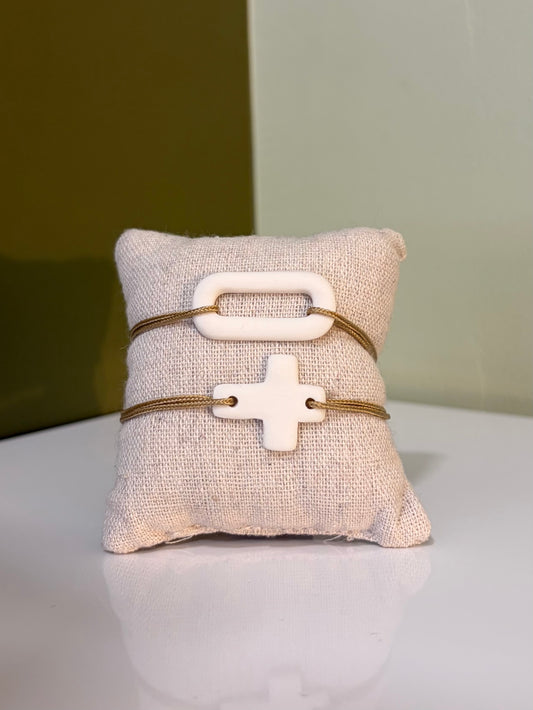 Bracelet Réglable - Céramique Blanche - Maison Joseph