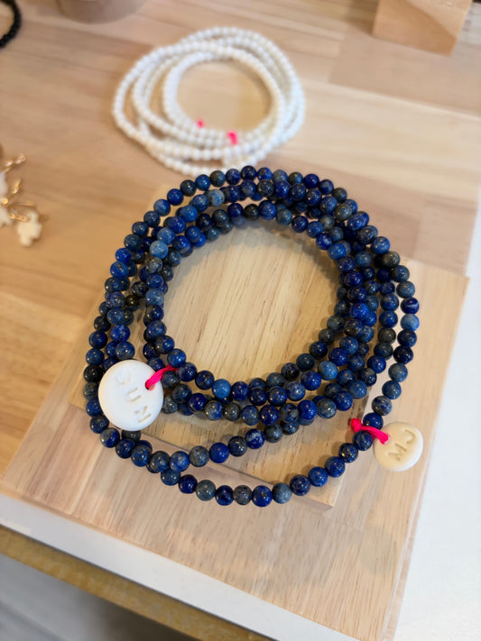 Multi-Tour Lapis Lazuli - Céramique Blanche - Maison Joseph