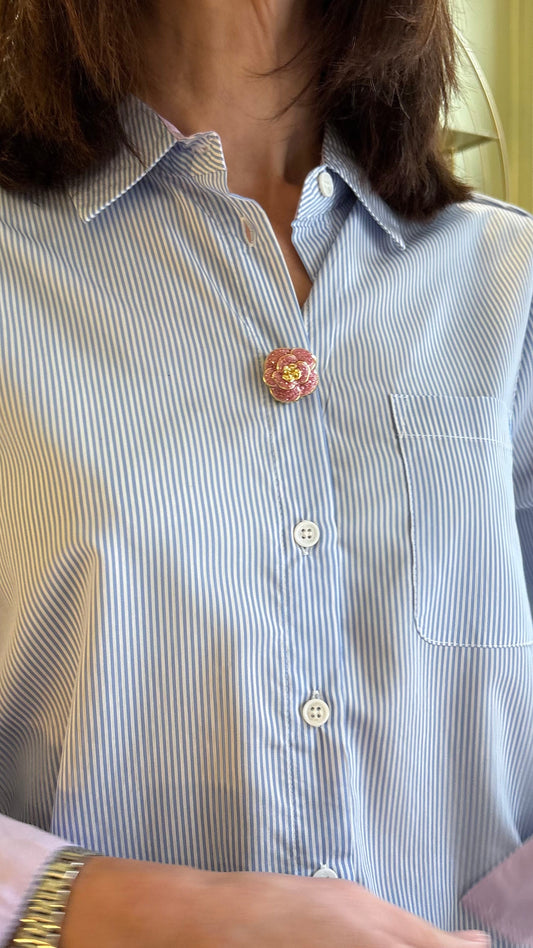 Bijou de Bouton Nicole Pink Paillettes 🩷 - La Loge de Suzon