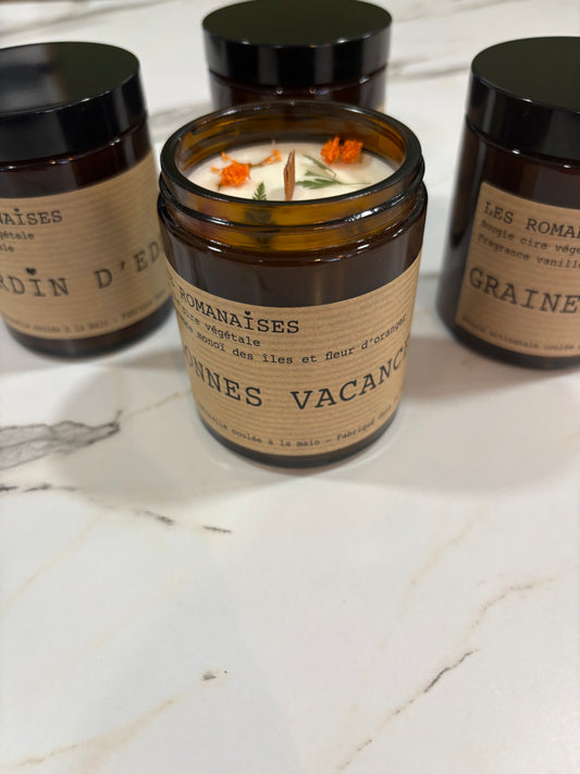 Bougie Bonnes Vacances - Les Romanaises