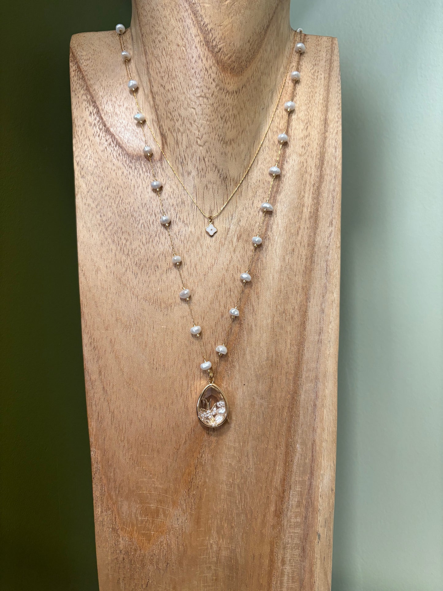 Sautoir Perles Blanches - Coco Loizo