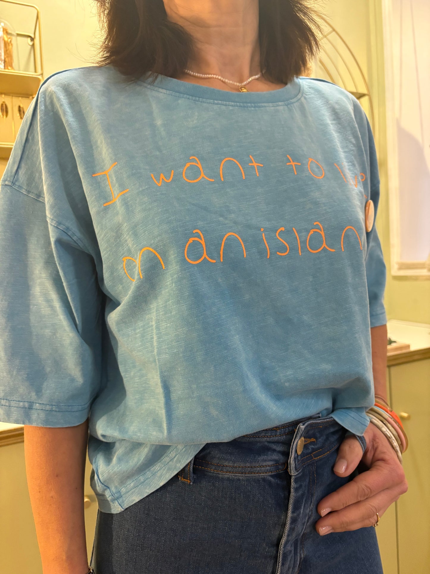 T-Shirt Ilda - Bleu - One Tee