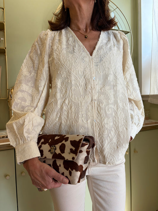 Blouse en dentelles Blaike - Écru - La Petite Étoile