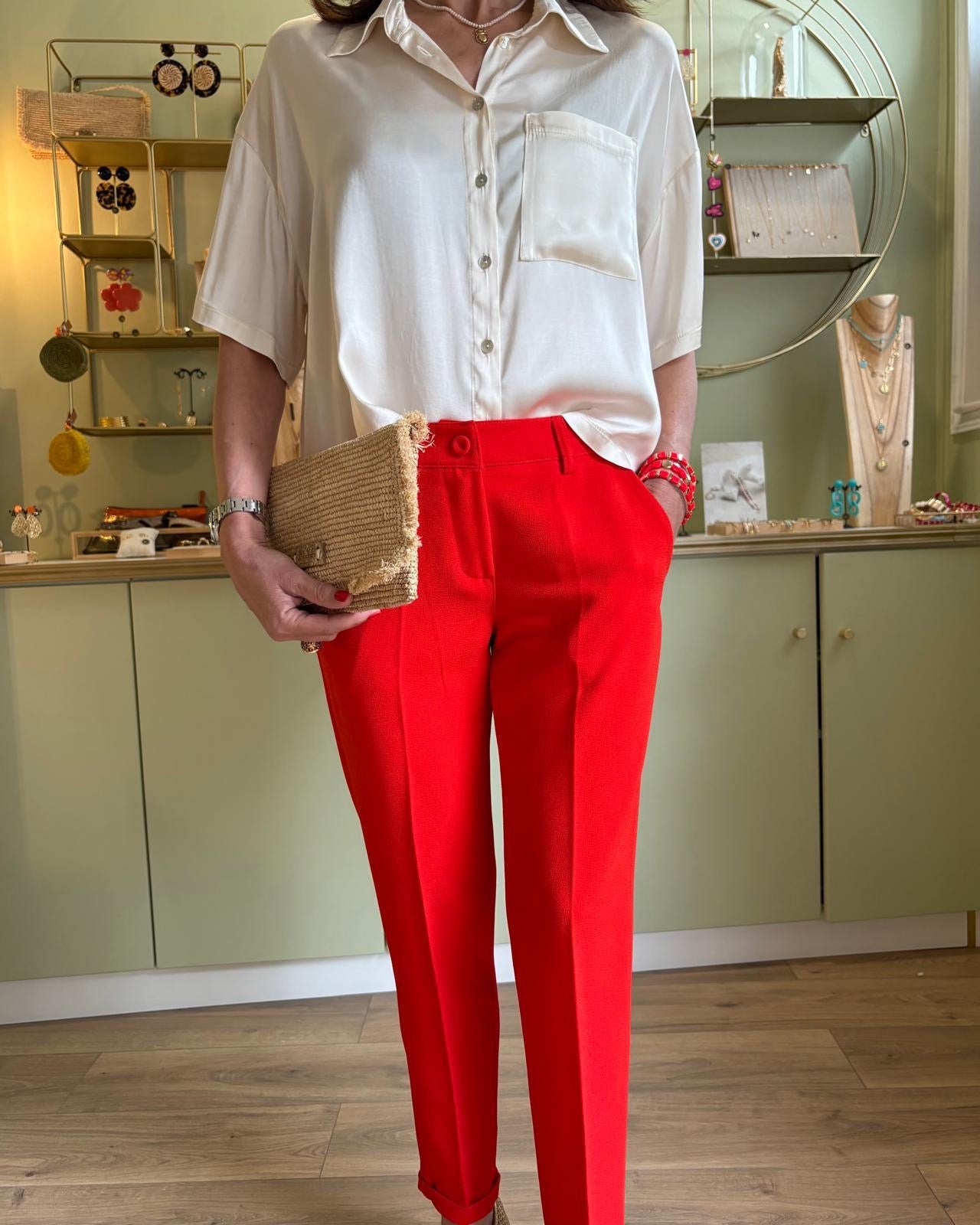 Pantalon 7/8ème Augustin - Coquelicot - Pako Litto