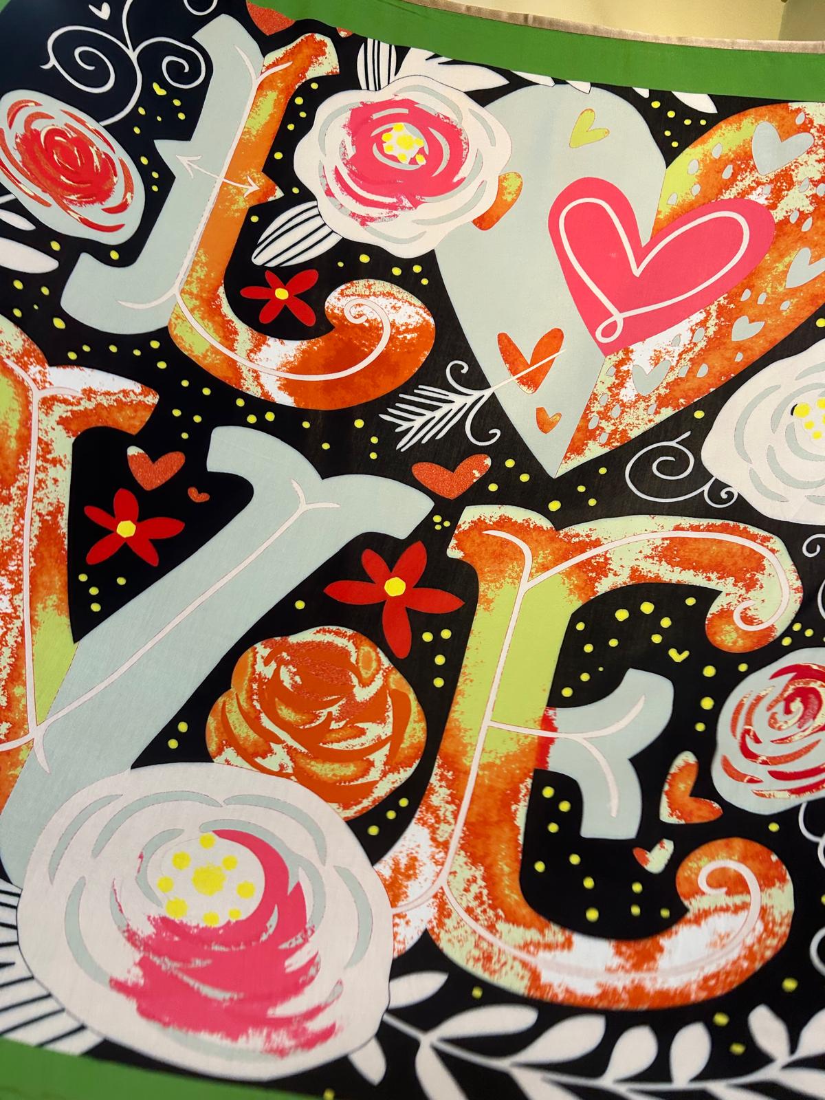 Foulard Love Orange - Maison Thelma & Nina