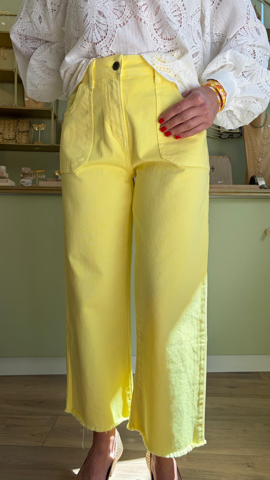 Pantalon Évasé 7/8ème Évan - Mimosa - Pako Litto