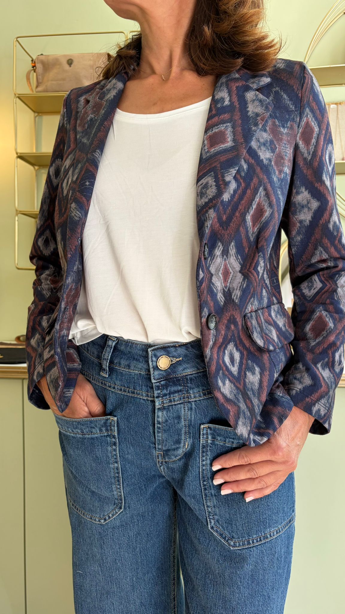 Blazer Imprimé - Folk Marine - Pako Litto
