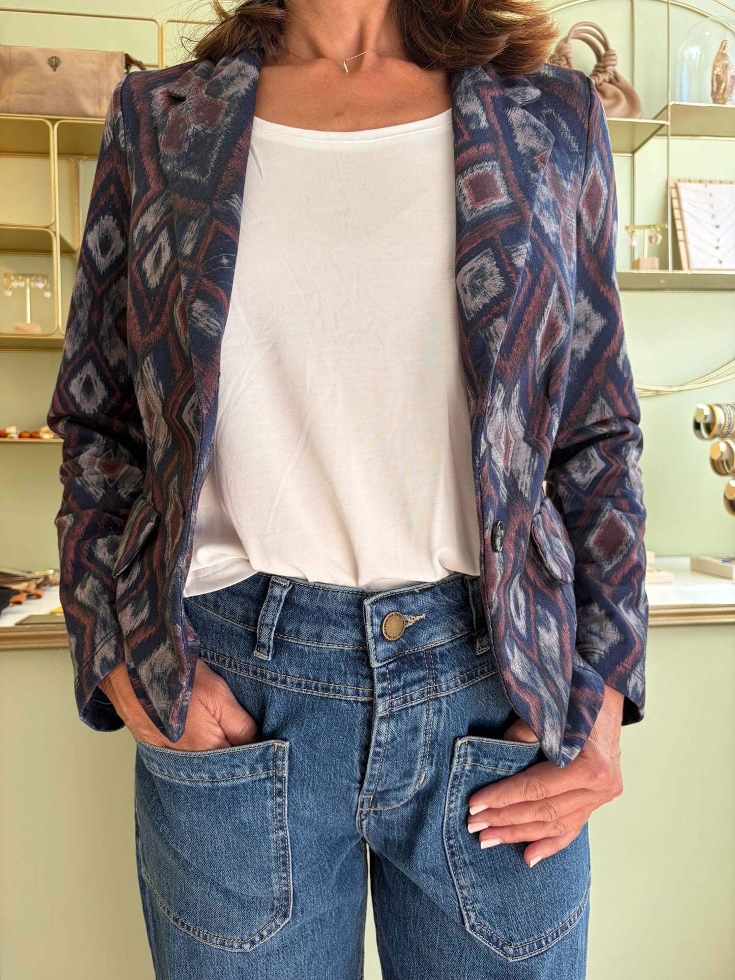 Blazer Imprimé - Folk Marine - Pako Litto